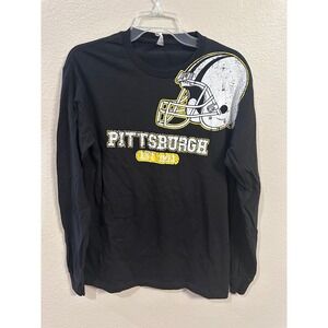 SUNA Pittsburgh Steelers Football Helmet Long Sleeve‎ T-Shirt Medium